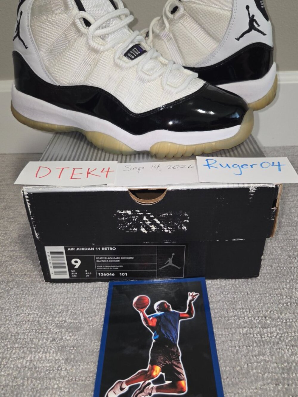 2000 Nike Air Jordan XI Concord Retro Men Size 9